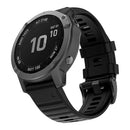 Silicone Band Strap for Garmin Fenix 6 5 Forerunner 935 Quatix 5 (Black)