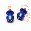 8mm CNC Swingarm Spool Sliders for Suzuki GSXR600 750 1000 GSX1300R (Blue)