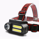 Fishing Head Lamp Running Headlight Work Light XPE+2* COB LED Headlamp