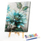DIY Digital Picture Blue Flowers Frameless Painting By Number Set Handicraft