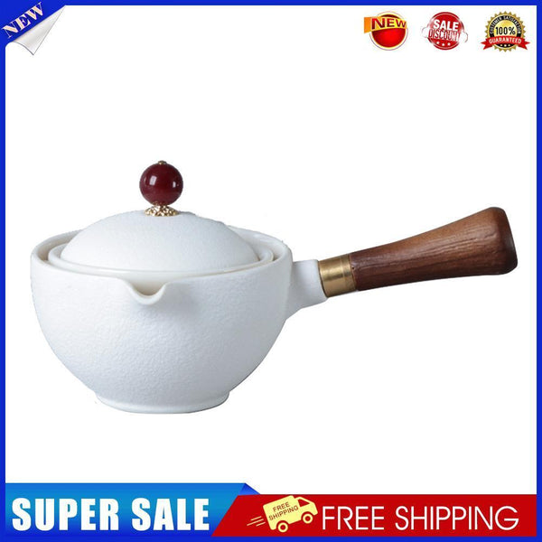 Portable Chinese Gongfu Kung Fu Tea Set Rotating Ceramic Teapot Teaware (N)