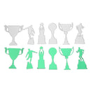 Lookthenbuy 6 Piece Wine Glass Punching Stencils Stencils Scrapbooking Embossing DIY