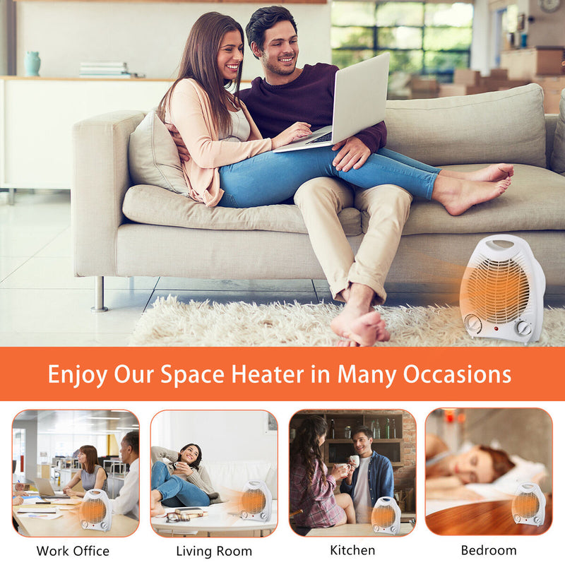 2000W Electric Space Heater 3 Modes Fast Heating Small Heaters Fans for Office