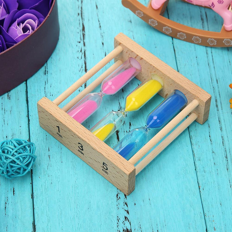 1/3/5 Minute Wood Hourglass Sandglass Sand Clock Timers Gifts Home Ornament