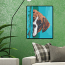Frameless Dog DIY Painting By Numbers Kit Acrylic Paint On Canvas Oil Drawing