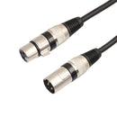 3 Pin XLR Microphone Cable Male to Female Audio Extension Cord