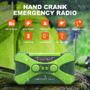 #A Solar Powered Portable Radio SOS Alarm Hand Crank Radio Reading Lamp for Camp