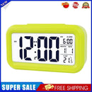 Temperature Alarm Clock LED Digital Backlight Calendar Snooze Clock (Green)