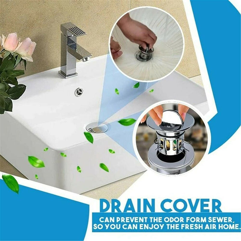 With Anti-clogging Basket Sink Drain Stopper Wash Basin Bounce Drain Filter