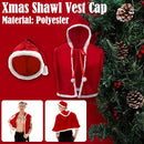 Xmas Shawl Vest Cap Santa Claus Cape Leichte Samt-Anziehkleidung.