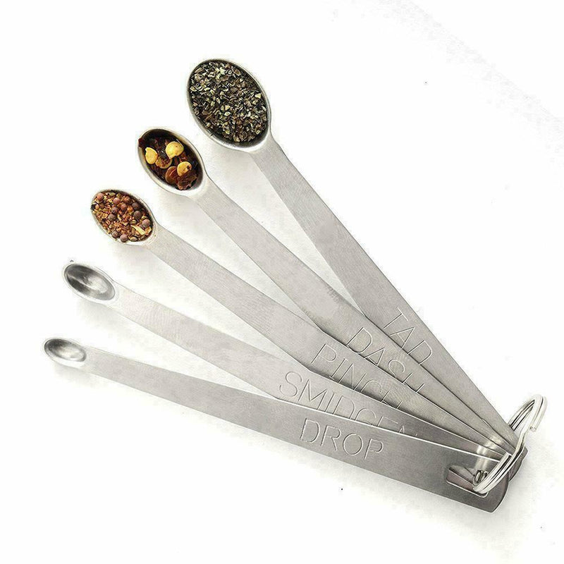 11.5*1.5cm Measuring Spoons Steel Mini Set Smidgen Pinch Dash J5Q6 ZAA 5 G6K0