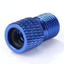 MTB Bike Valve Converter Bicycle Presta to Schrader Valve Adapter (Blue) Newly