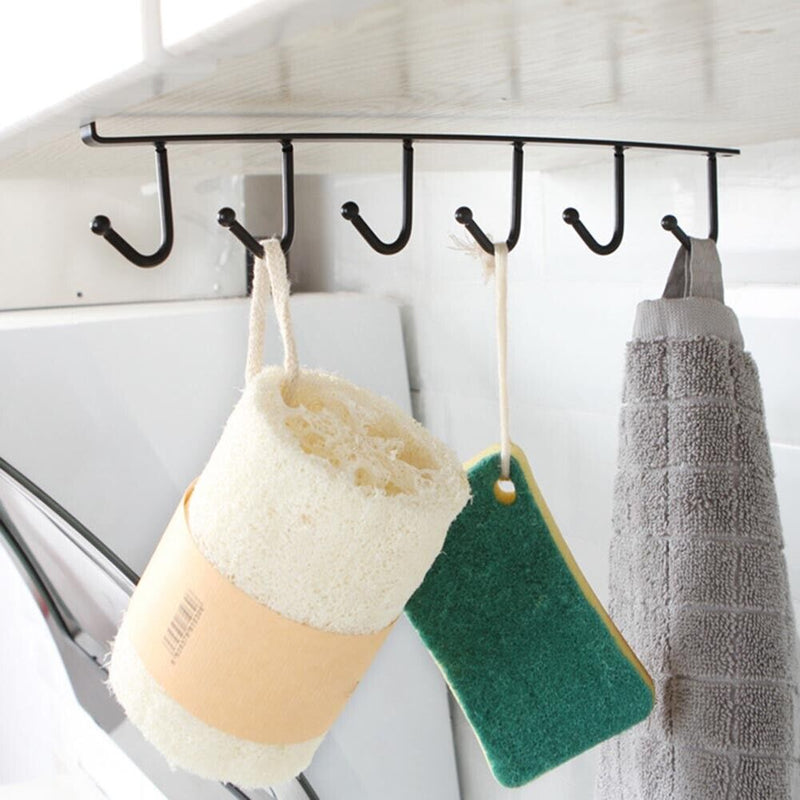 Wrought Iron Towel Wall Hanger Hook Holder Kitchen Door Organizer Storage Rac