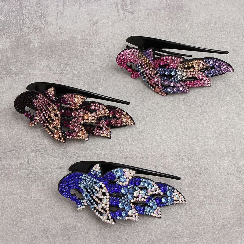 Duckbill Hair Claws Hair Dovetail Clips Rhinestone Hairpin Flower Hair Clip
