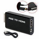 Modes 480i/480p/576i PS2 To HDMI Audio Video Converter HD Cable USB Adapter