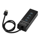 4 Port USB 3.0 Hub Super Speed 5Gbps Converter Cable Adapter for Laptop PC