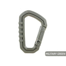 5pcs Outdoor Carabiner Molle Keychain Hook Camping D Buckle (Army Green)