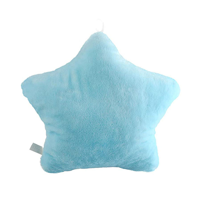 25cm Luminous Colorful Pillow Star Cushion Plush Kid Christmas Toys (Blue) Newly