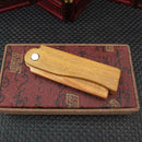 Pocket Wooden Folding Beard Mustache Comb Hair Brush Tooth Antistatic Wide E3L2