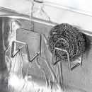 Sink Sponge Holder Self Adhesive Drain Drying Rack (201 Stainless Steel) Newly