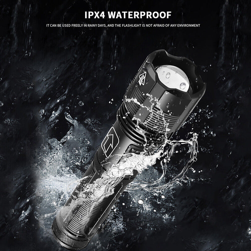 XHP70+COB LED Zoomable Torch 1000lm Waterproof 6 Gears Camping Lamp Flashli