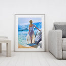 Oil Painting By Numbers Acrylic Handmade Beach Girl Digital Picture Art Dec