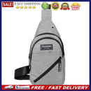 Double Zippers Solid Color Chest Bags Men Outdoor Sports Nylon Crossbody Bags