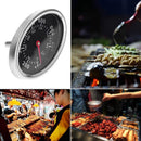 Oval Stainless Steel BBQ Grill Meat Thermometer Gauge Temperature
