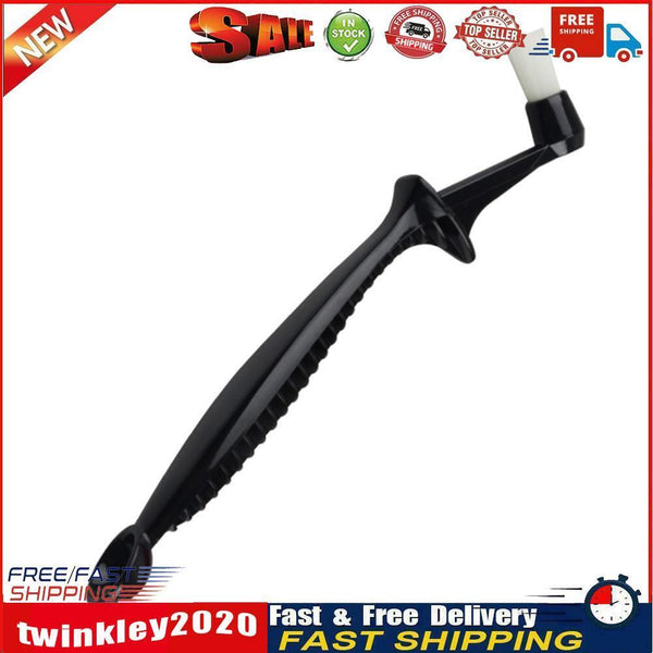 Double Head Anti-scald Handle Coffee Machine Cleaning Brush Spoon (Black) Newly