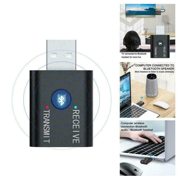 Bluetooth-compatible 5.0 Audio Transmitter Receiver For TV F7L3 Adapter Car U0Y2