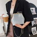 Transparent Shoulder Bags Women Clip Buckle PVC Clear Phone Pouch Crossbody Bags