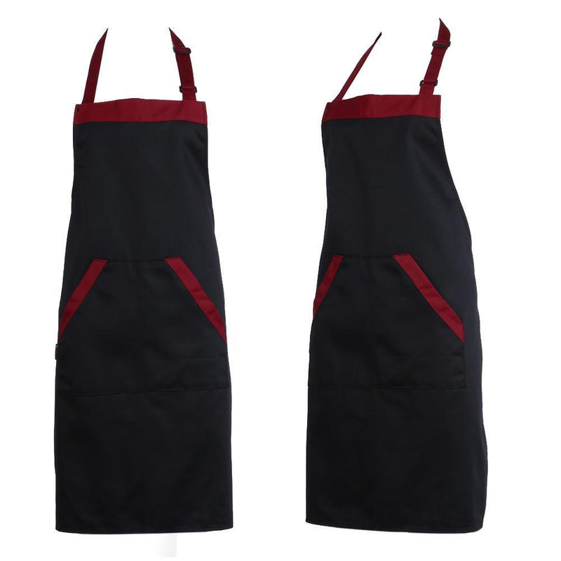 10pcs Unisex Halterneck Apron with 2 Pockets Chef Waiter Kitchen Cook Tool