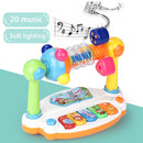Rotating Mini Baby Music Piano Light Sound Educational Cognition Learn Keyboa