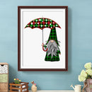 Christmas Gnome Oil Paint By Numbers Set Canvas Drawing DIY Coloring Picture Kit