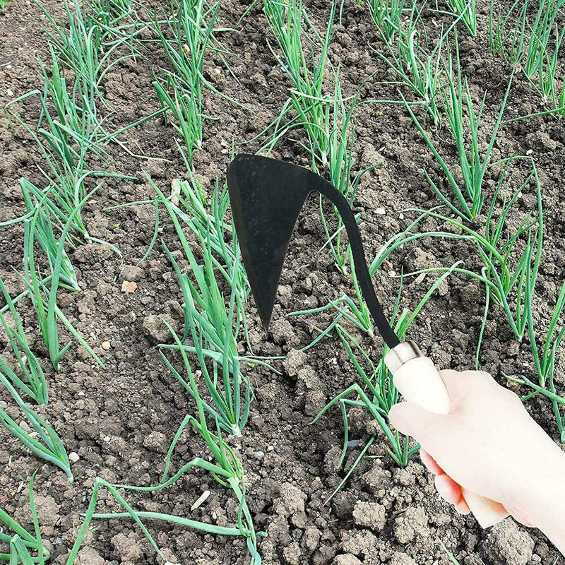 Homi Korean Traditional Plow Hoe Farming Garden Digging Wooden Hand Handle