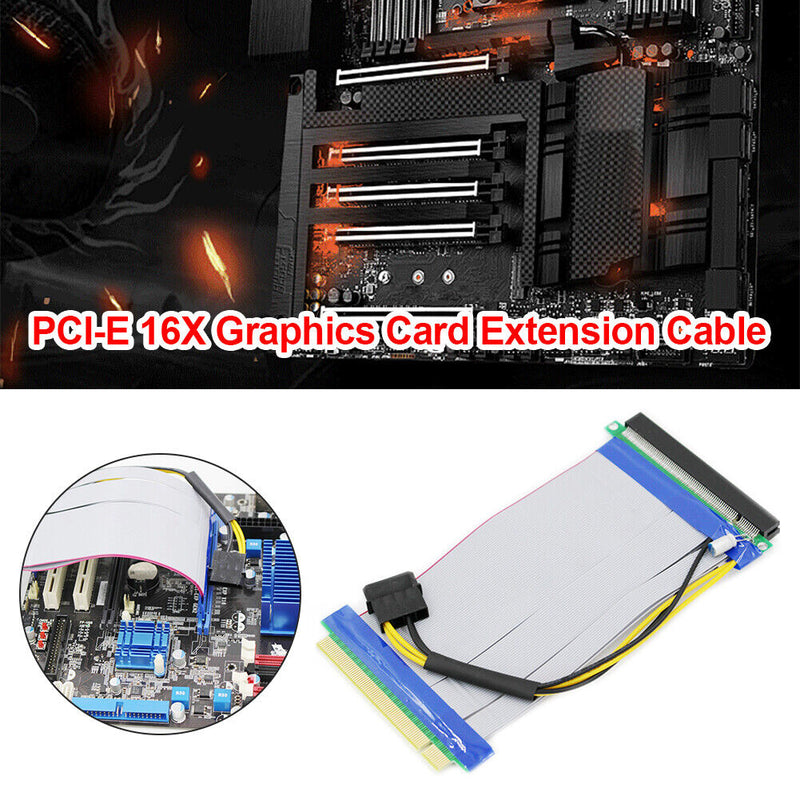 PCIe 16X PCI Express PCI-E 16X to 16X Riser Card Adapter Extension Cable