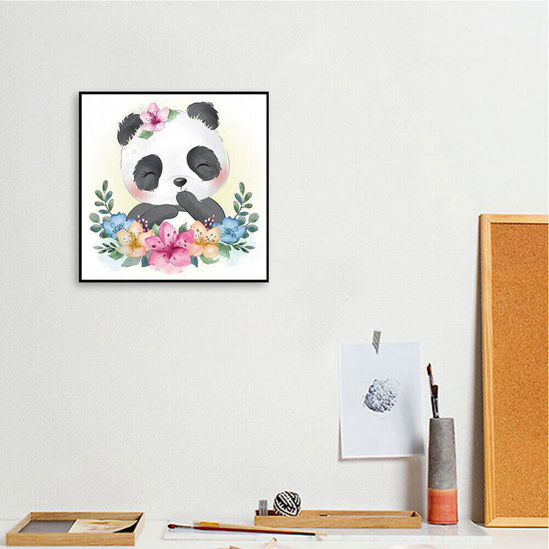 Oil Paint By Numbers Panda on Canvas Digital Paint Wall Artwork DIY Handicraf