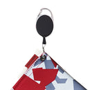 Mini Square Double-Sided Golf Ball Cleaning Towel w/ Carabiner Camo (Red) Newly