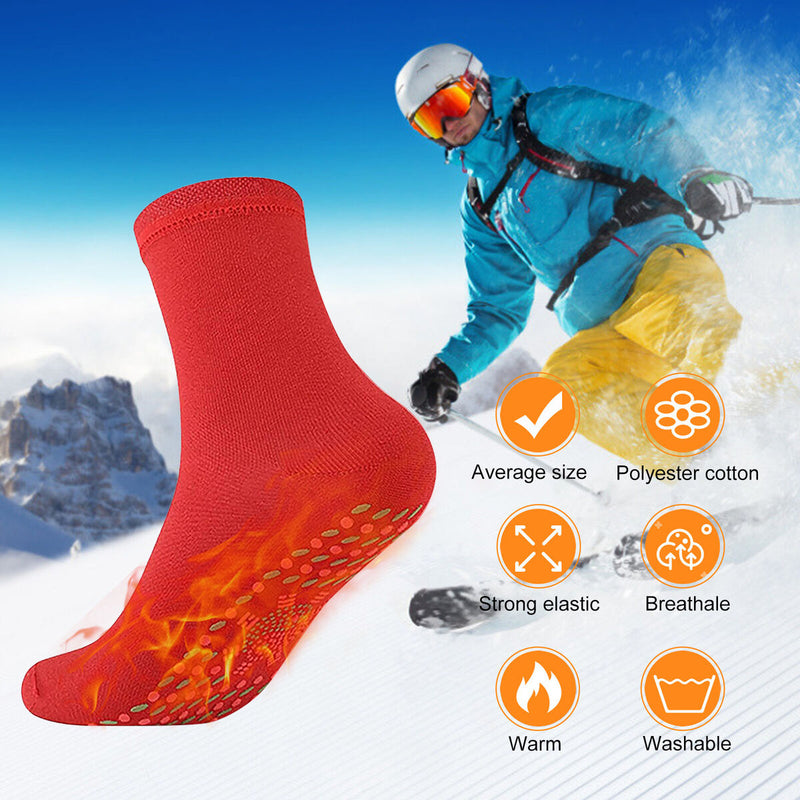 Heating Socks for Skiing Snowboarding Hiking Hockey Wormwood Foot Massage