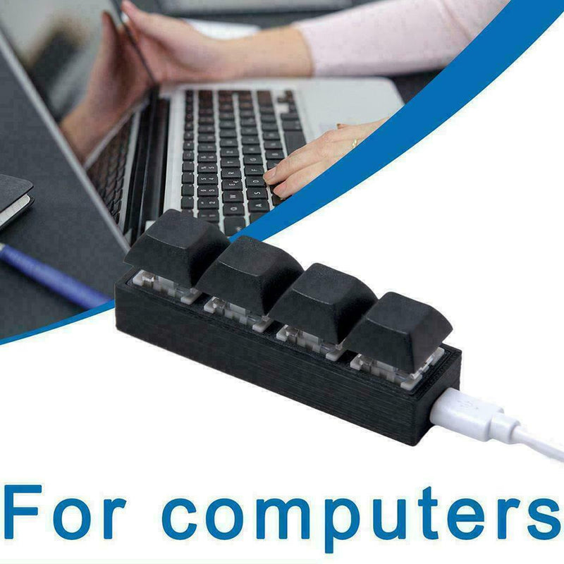 4 Keys OSU Mini Mechanical Keyboard Programmings Macro Keypad Gaming D1H3