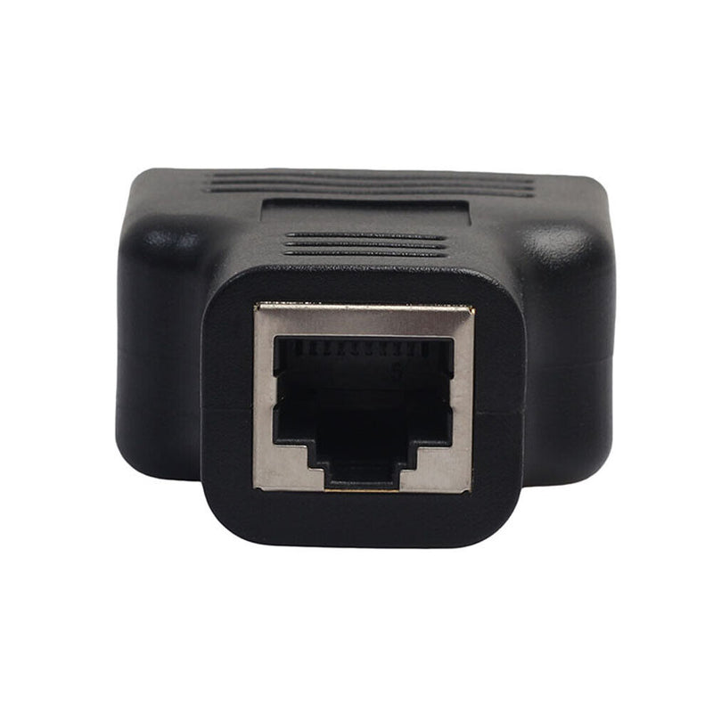 RJ45 Splitter Adapter 1 to 2 Dual Female Port CAT5/CAT 6 LAN Ethernet Sock