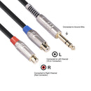 6.35mm Male to Dual RCA Female Audio Cable for Powered Speaker / Power Amplifier