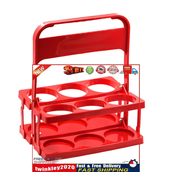 Portable Beer Rack Foldable Plastic Beer Basket Durable Wine Rack (Red) Newly