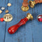 Retro Wax Sealing Stamp Wood Handle Grip Wedding Post Seal Stamping Decor(C