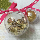 15Pcs Clear Ball Xmas Plastic Baubles Refillable Craft Christmas Party DIY