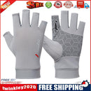 Summer Half Finger Gloves Breathable Anti-Slip Outdoor Sport Mitten (Grey)