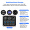 4 Gang Rocker Switch Panel Outlet Combination Switch (Blue Digital Display)