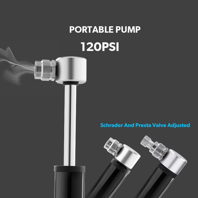 Mini Bicycle Aluminum Alloy Cycling Hand Air Pump  Portable Tire Inflator Newly