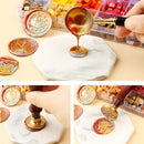 200pcs/box Retro Octagon Fire Painting Pills Sealing Wax Grain Beads (D)