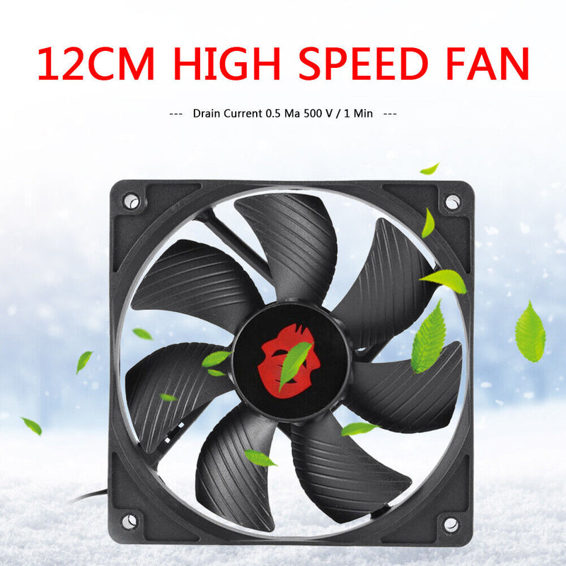 12cm 4 Pin High Speed Desktop Chassis Fan 12V Large Air Volume Computer Cooler